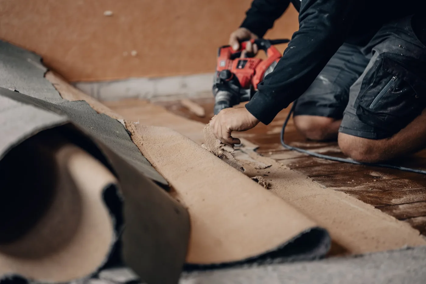 Arbeitssituation auf der Baustelle